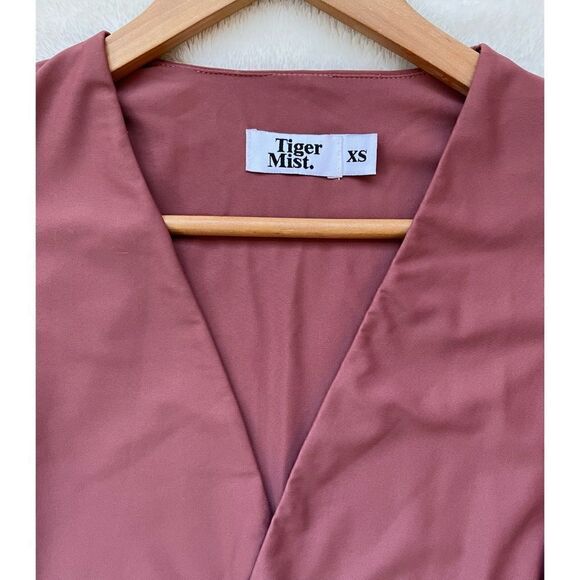 Tiger Mist Over and Under Long Sleeve Mini Dress in Rose, Size XS - Picture 6 of 10